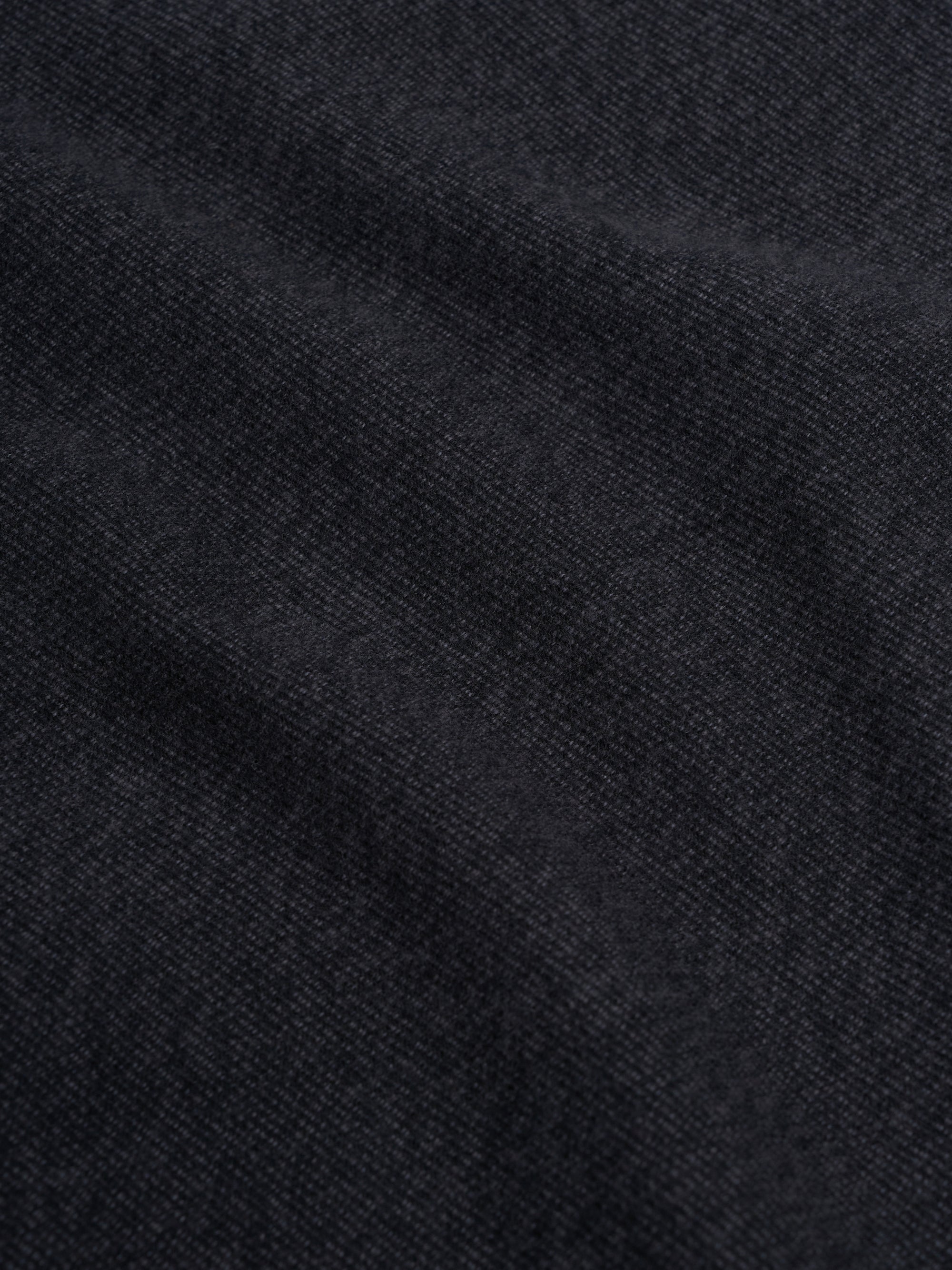 Close up material shot of Oliver Spencer Men's Navy Brushed Cotton Button-Down Shirt