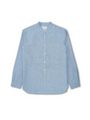 Grandad Collar Shirt Brecon Oxford Blue