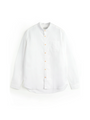 Grandad Collar Shirt Brecon Oxford White