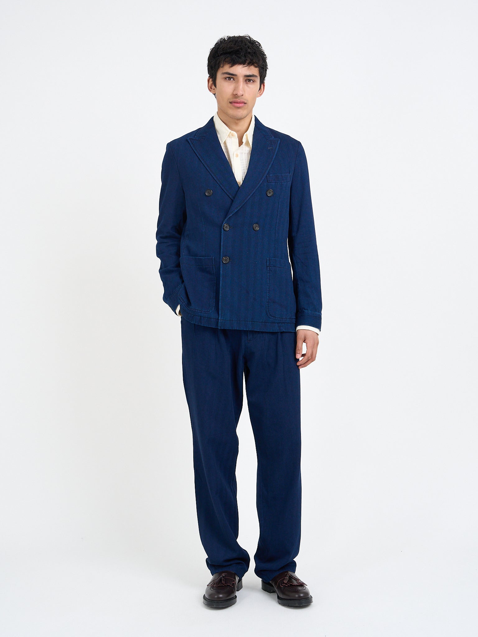 Double Breasted Jacket Faye Indigo Blue
