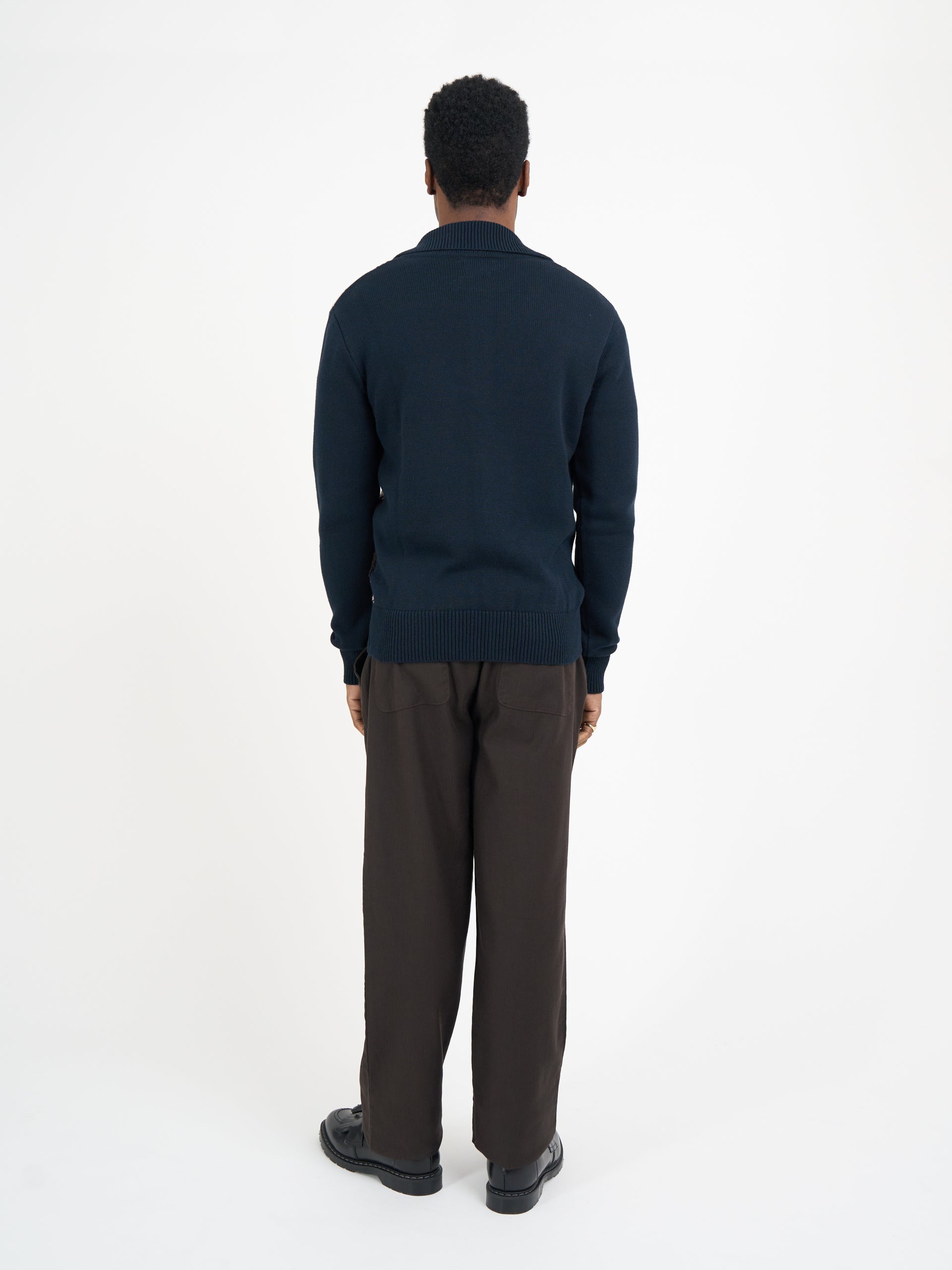 Roxwell Knitted Jacket Freeman Navy