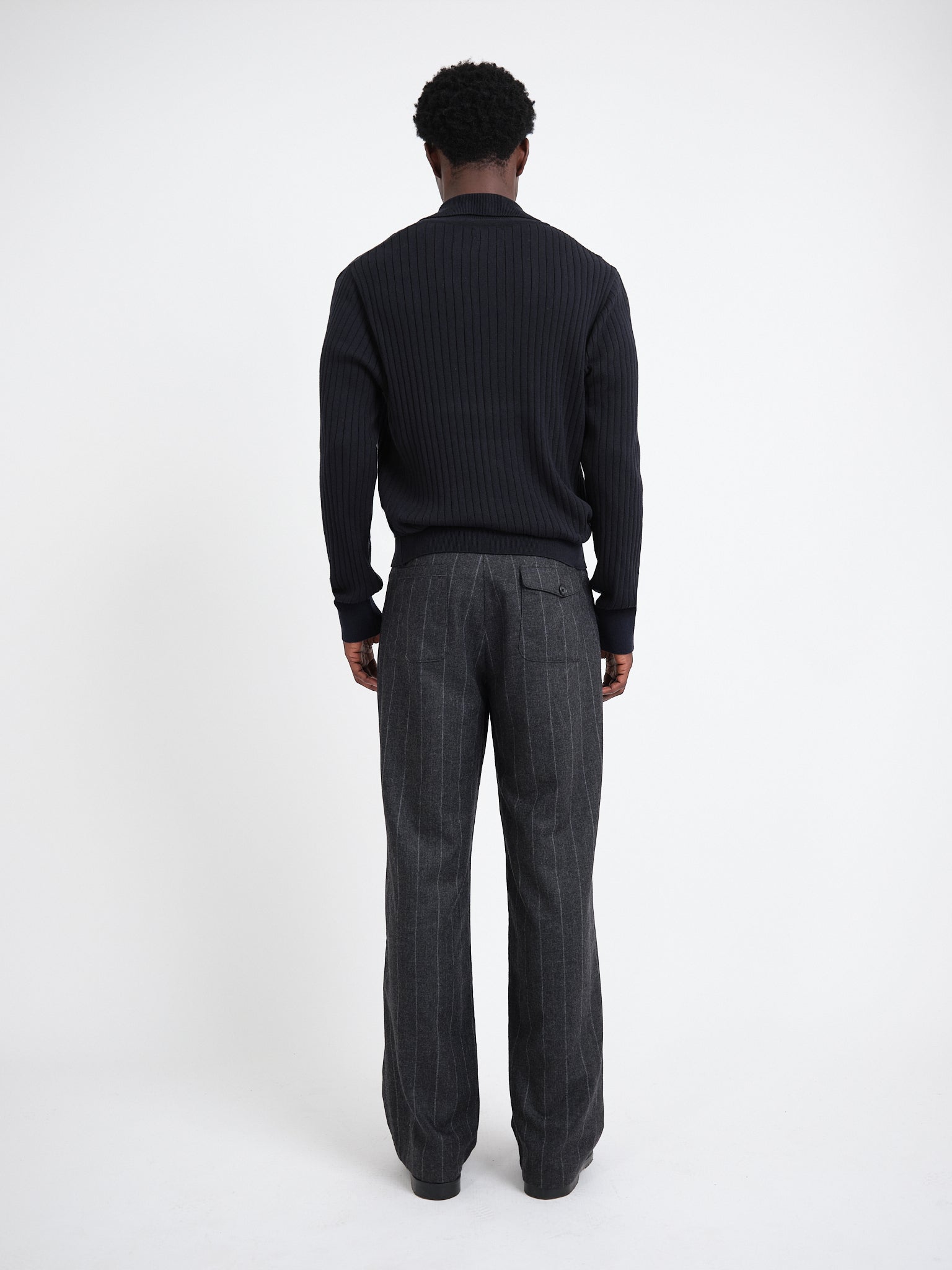 Pablo Knitted Polo Shirt Eversley Navy