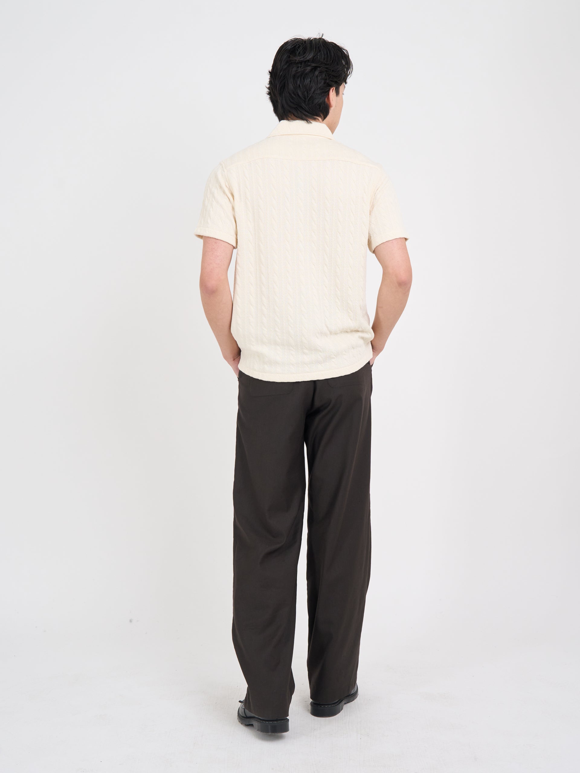 Ashby Short Sleeve Jersey Shirt Weaver Cream