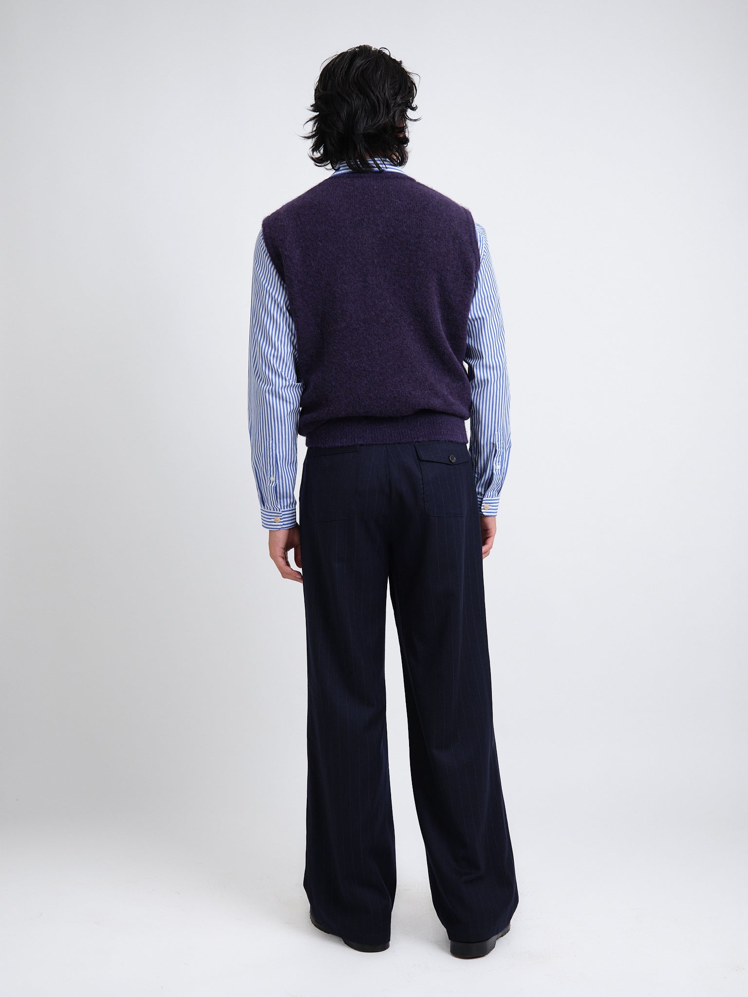 Graves V Neck Vest Brady Purple