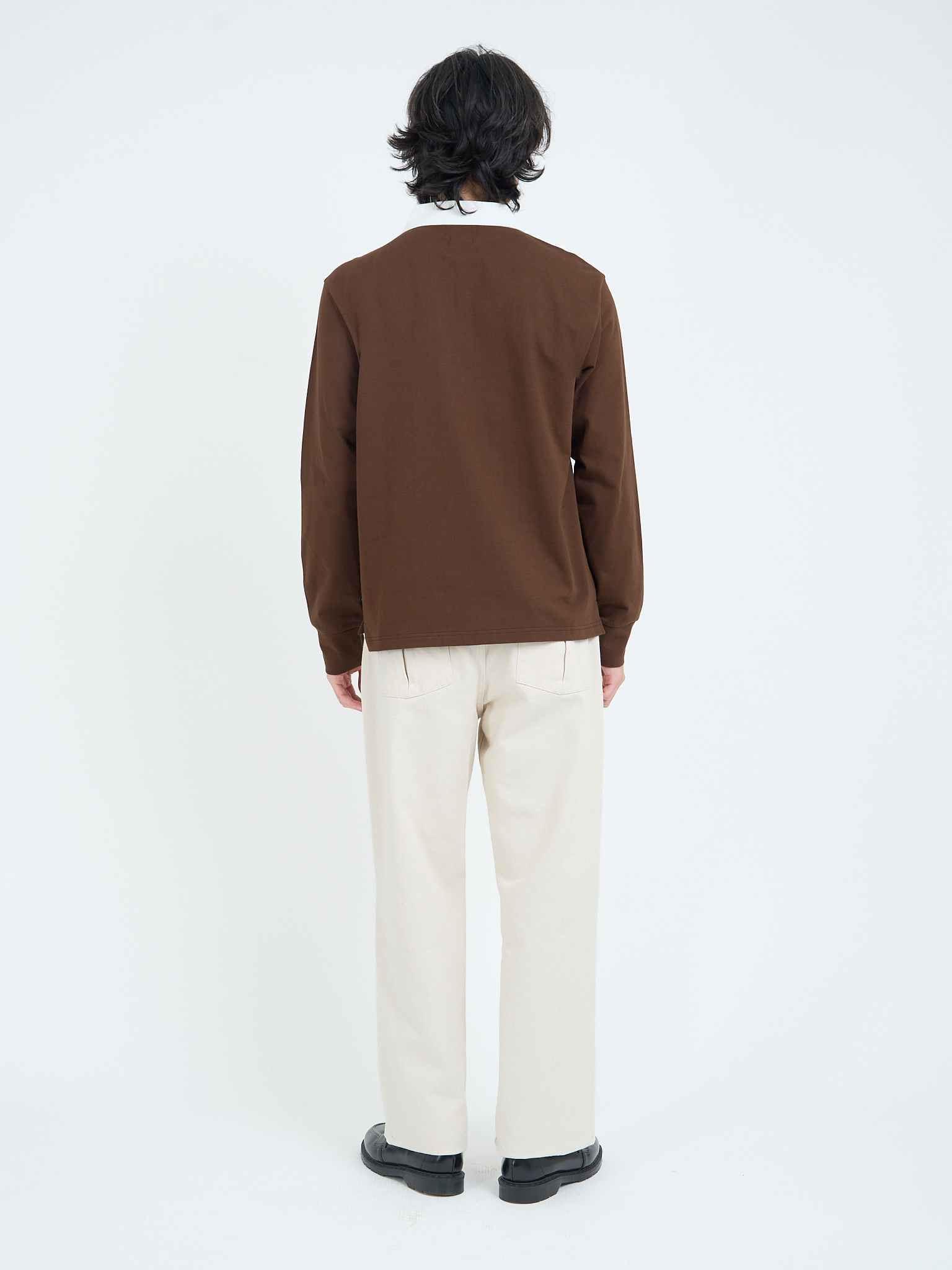 Heavy Long Sleeve Rugby Top Parton Brown