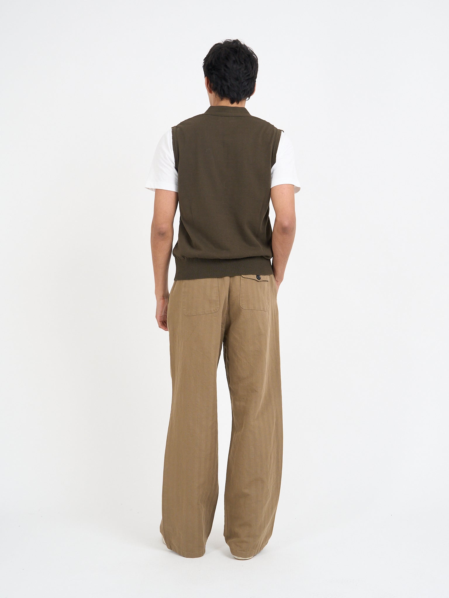 Dewsbury V Neck Penrose Khaki Brown