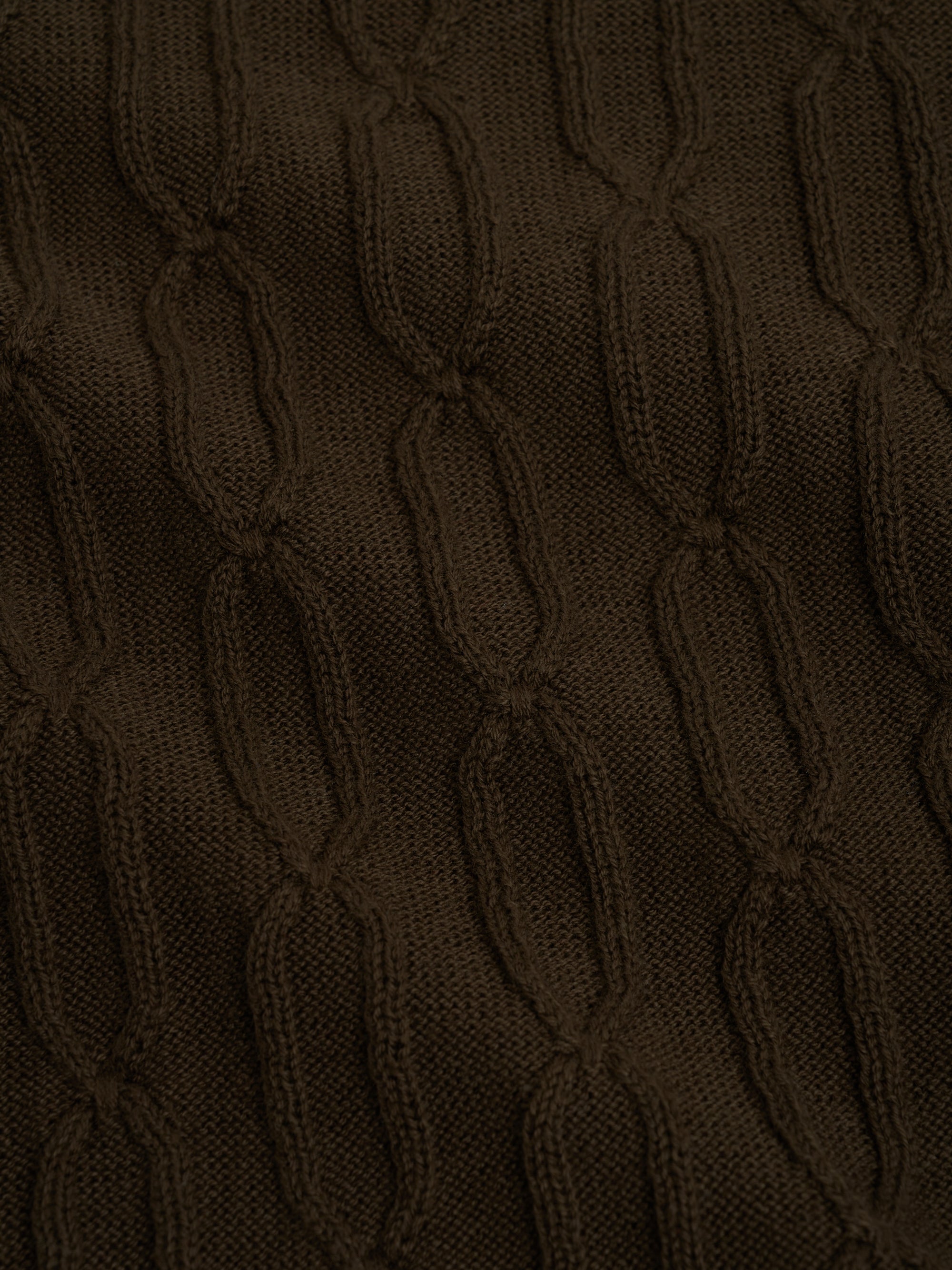 Short Sleeve Rossell Knitted Shirt Penrose Khaki Brown