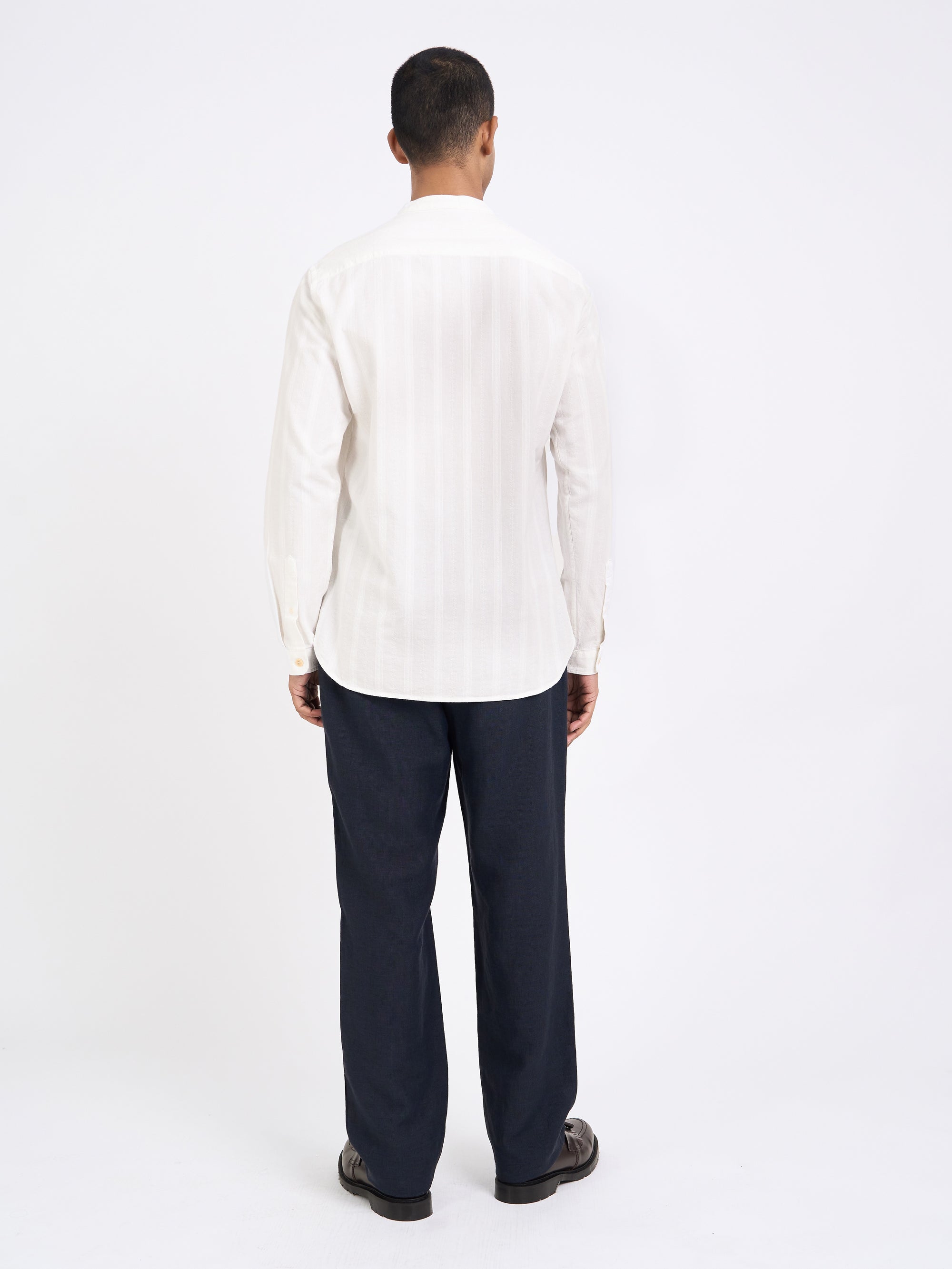 Grandad Shirt Davey White