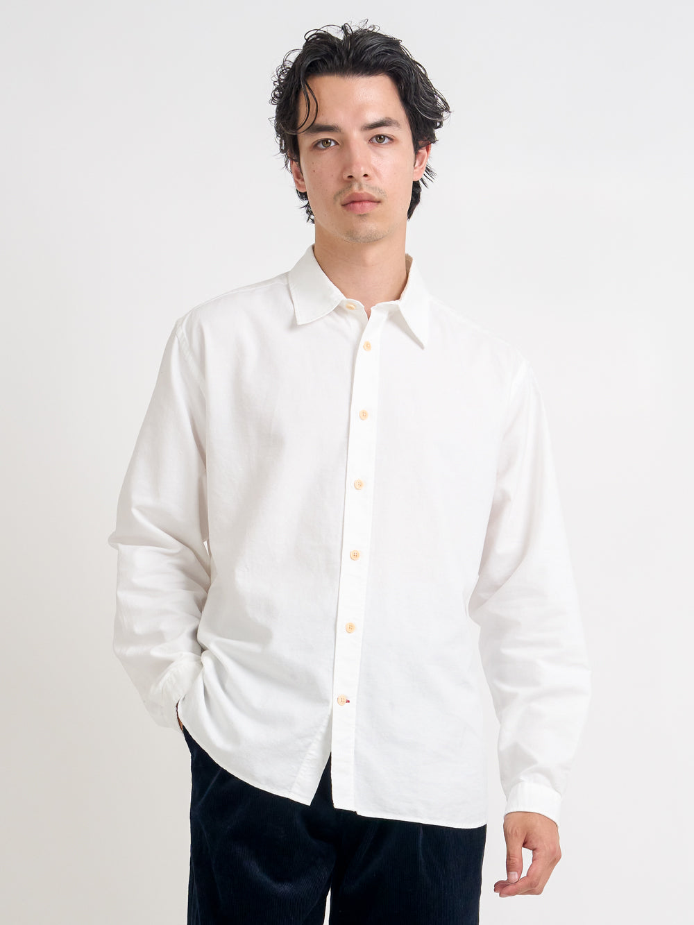 Atlanta Long Sleeve Shirt (Loose Fit) Brecon White