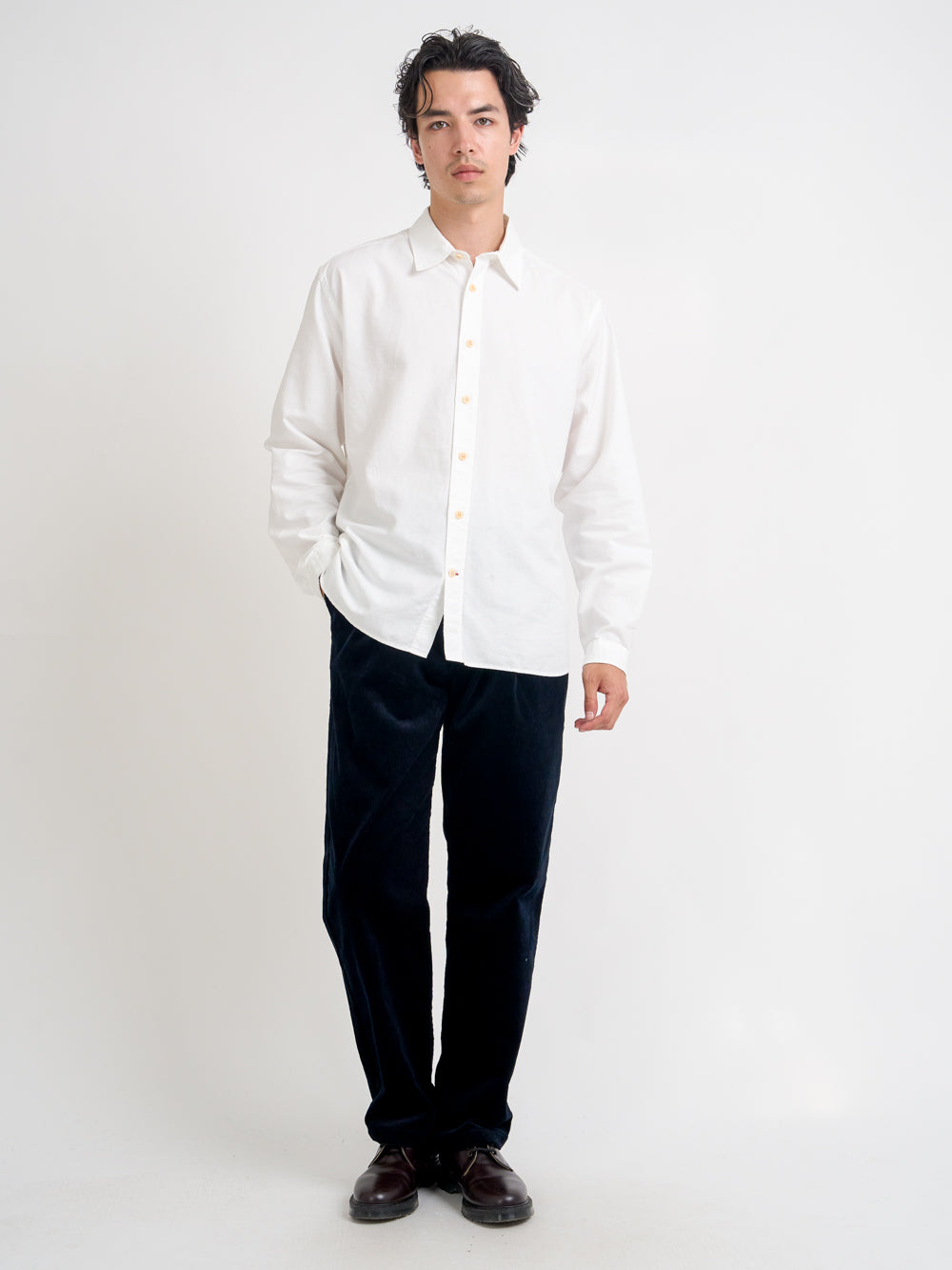Atlanta Long Sleeve Shirt (Loose Fit) Brecon White
