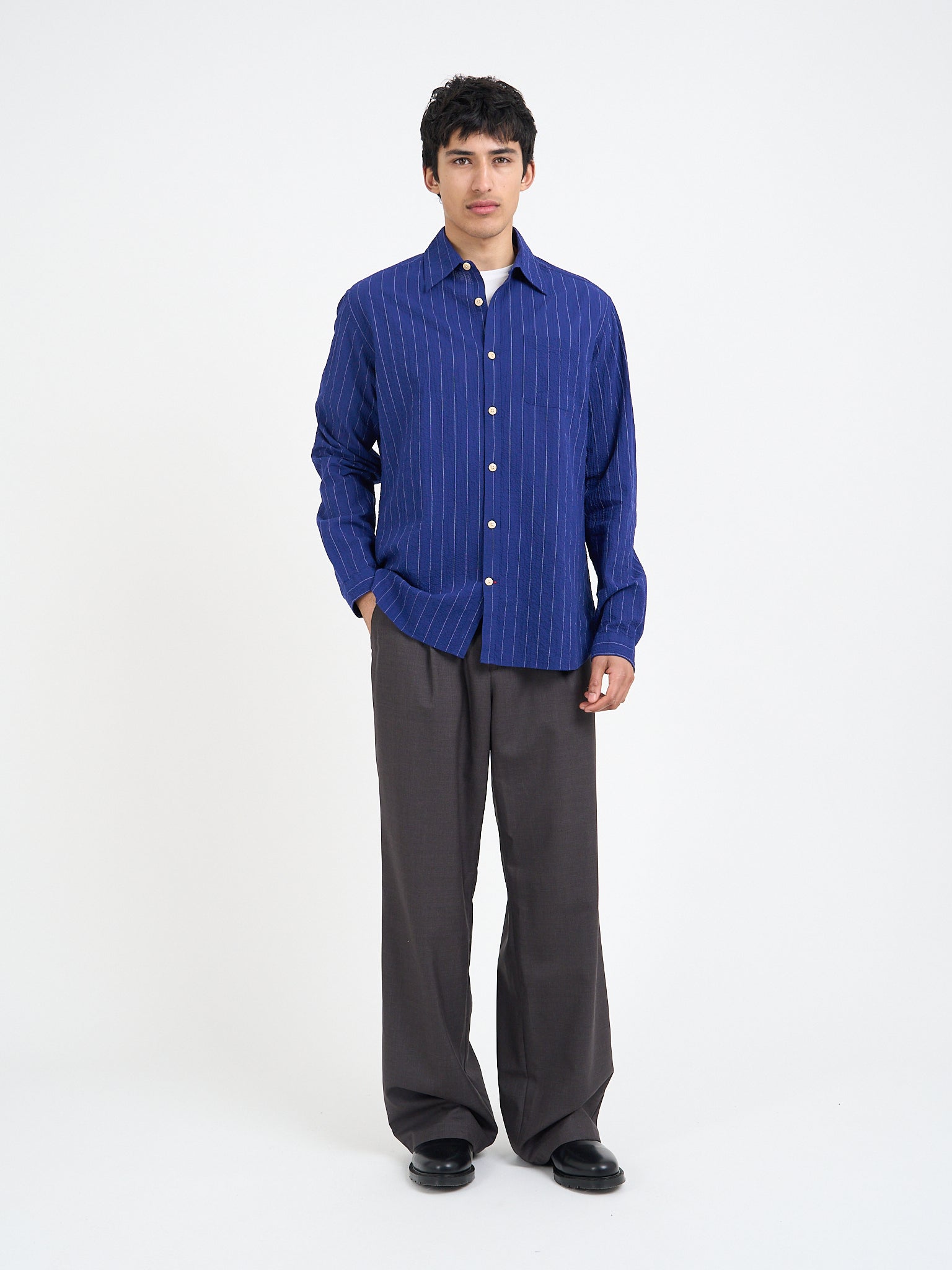 Atlanta Long Sleeve Shirt Patterson Blue