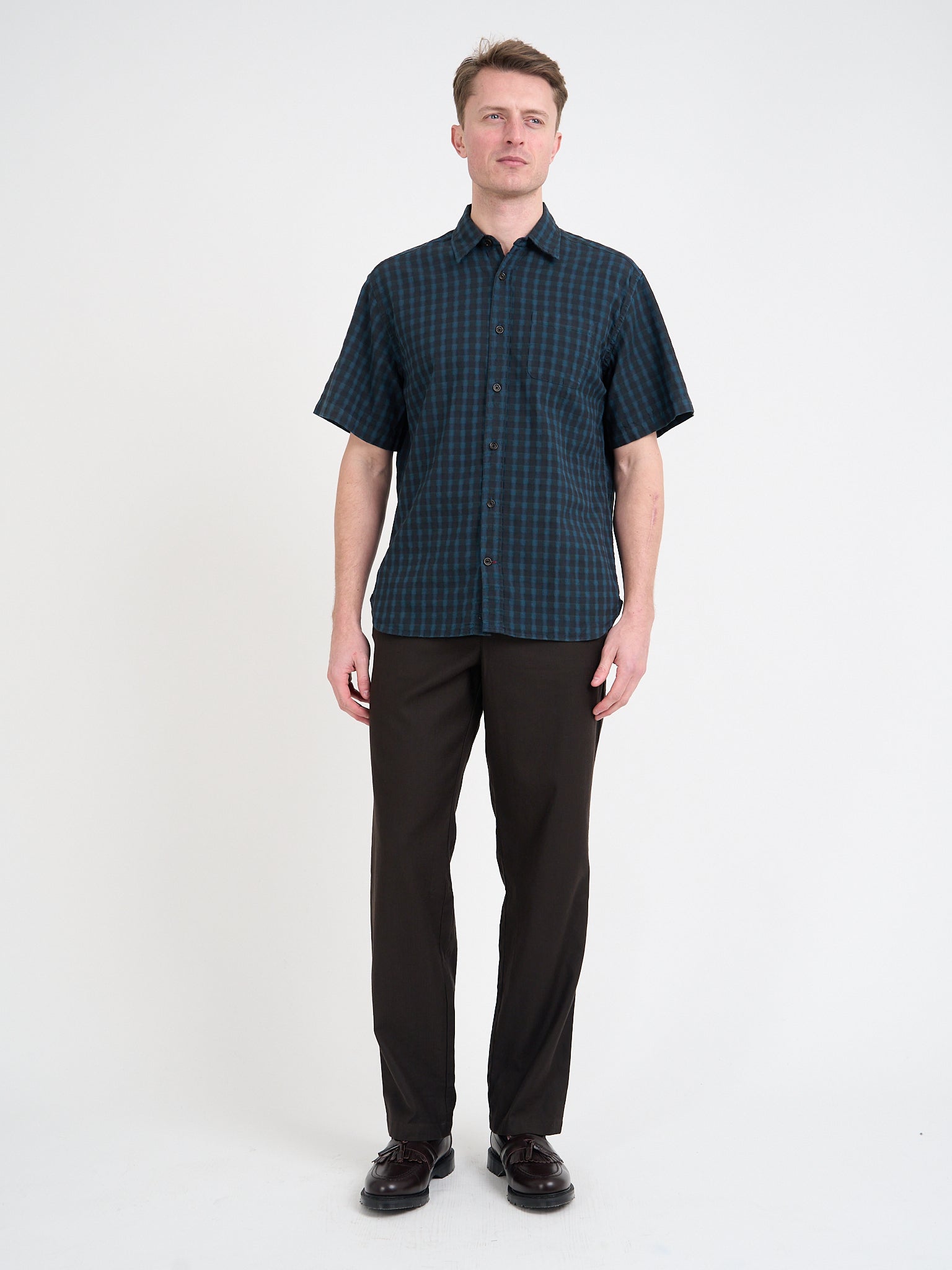 Atlanta Short Sleeve Shirt (Loose Fit) Lennox Navy