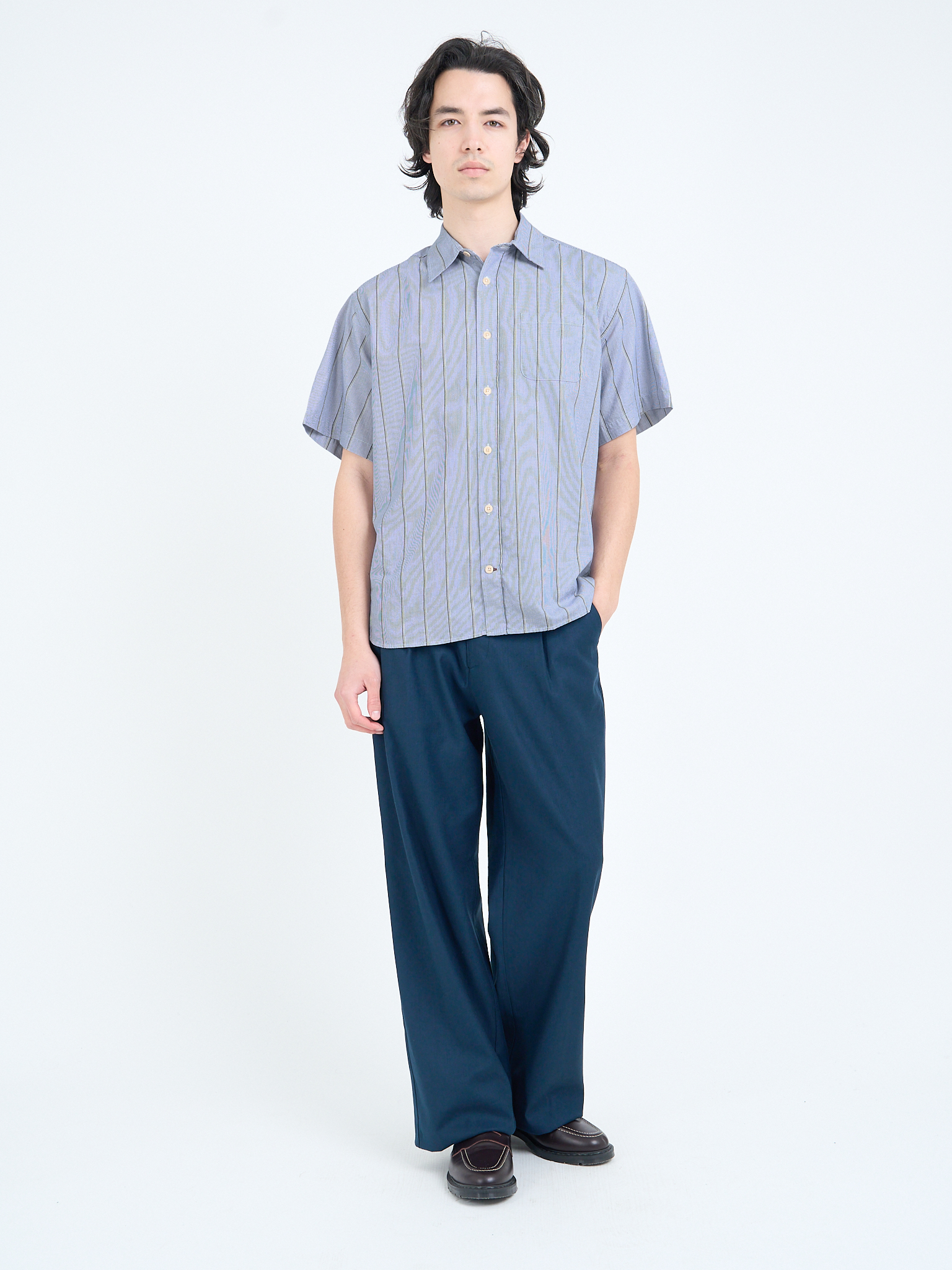 Atlanta Short Sleeve Shirt (Loose Fit) Pinwell Blue