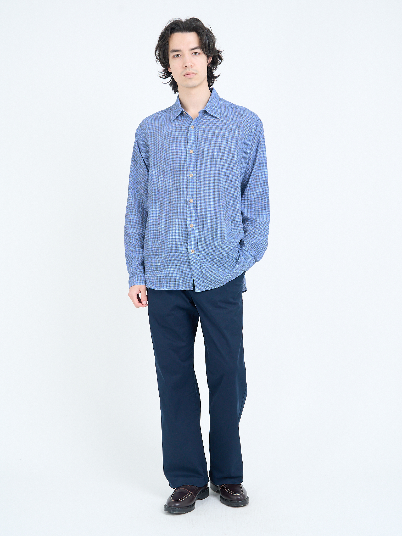 Garrison Long Sleeve Shirt (Loose Fit) Byrne Blue
