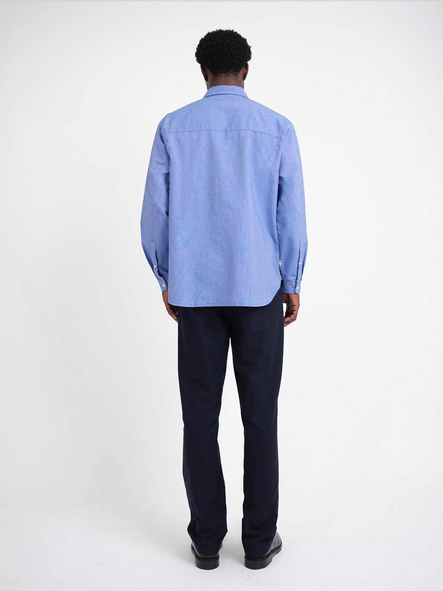 Garrison Long Sleeve Shirt (Loose Fit) Mckenzie Blue