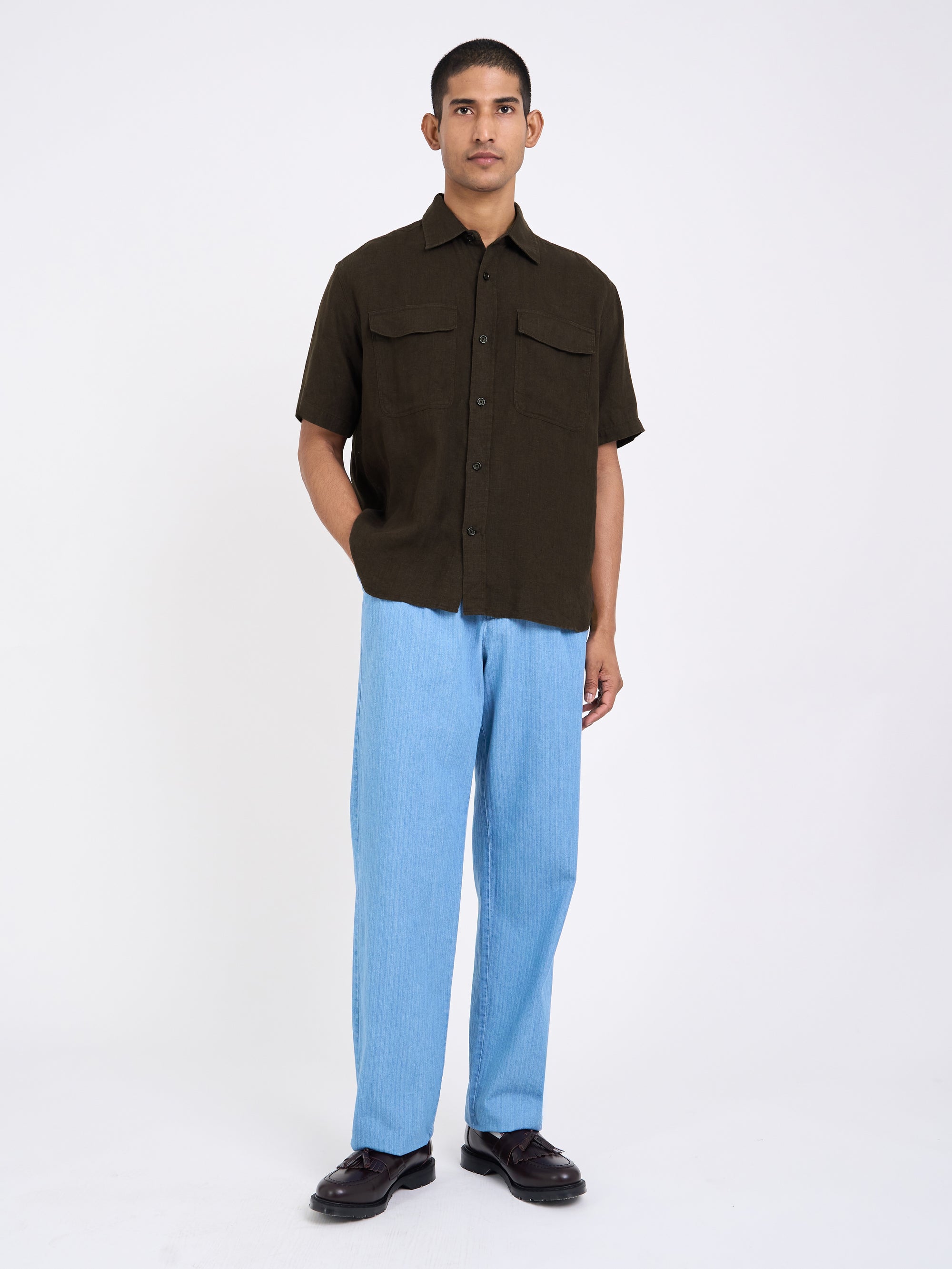 Penryn Short Sleeve Shirt (Loose Fit) Coney Brown