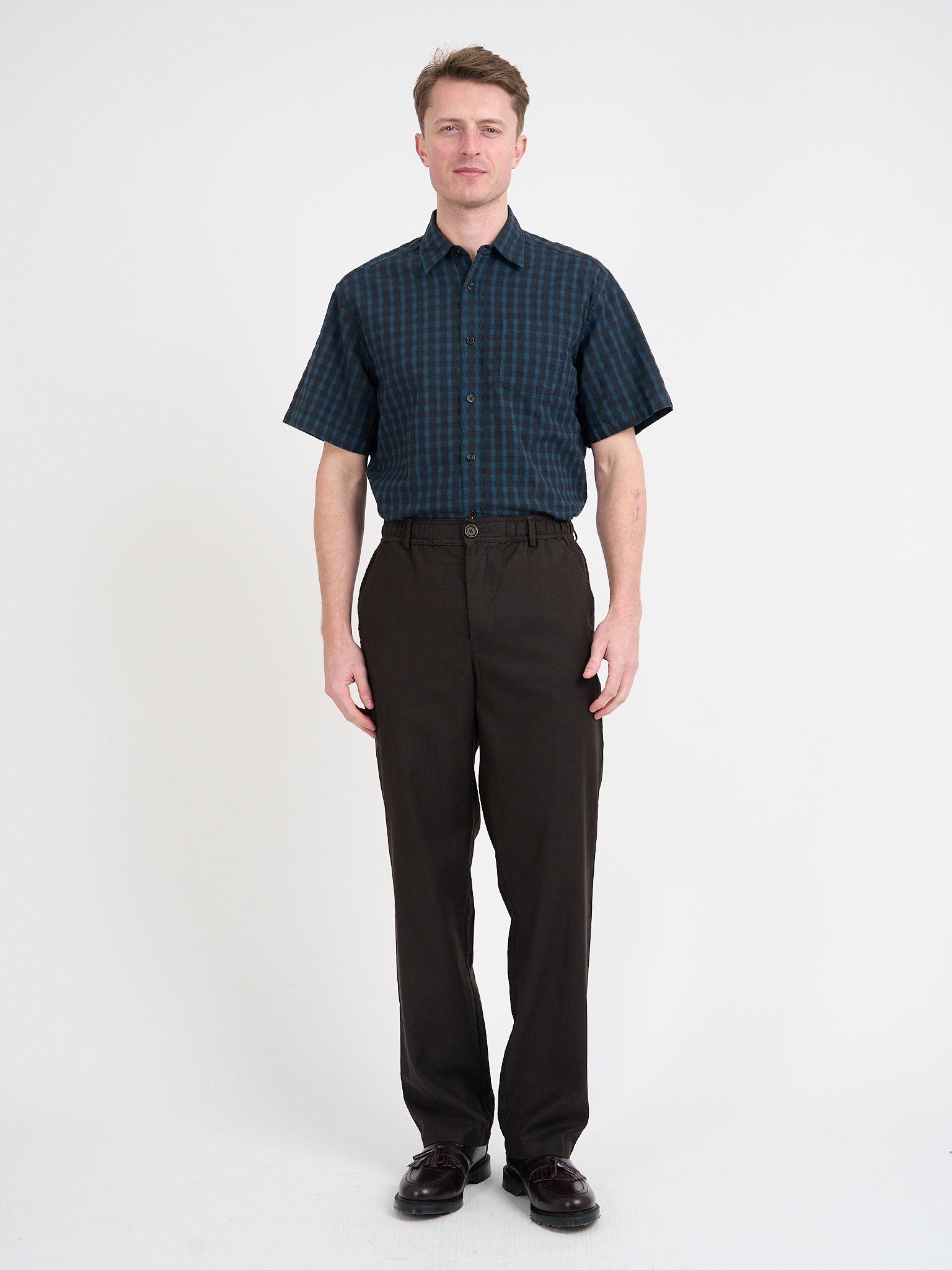 Drawstring Trousers Eastman Brown