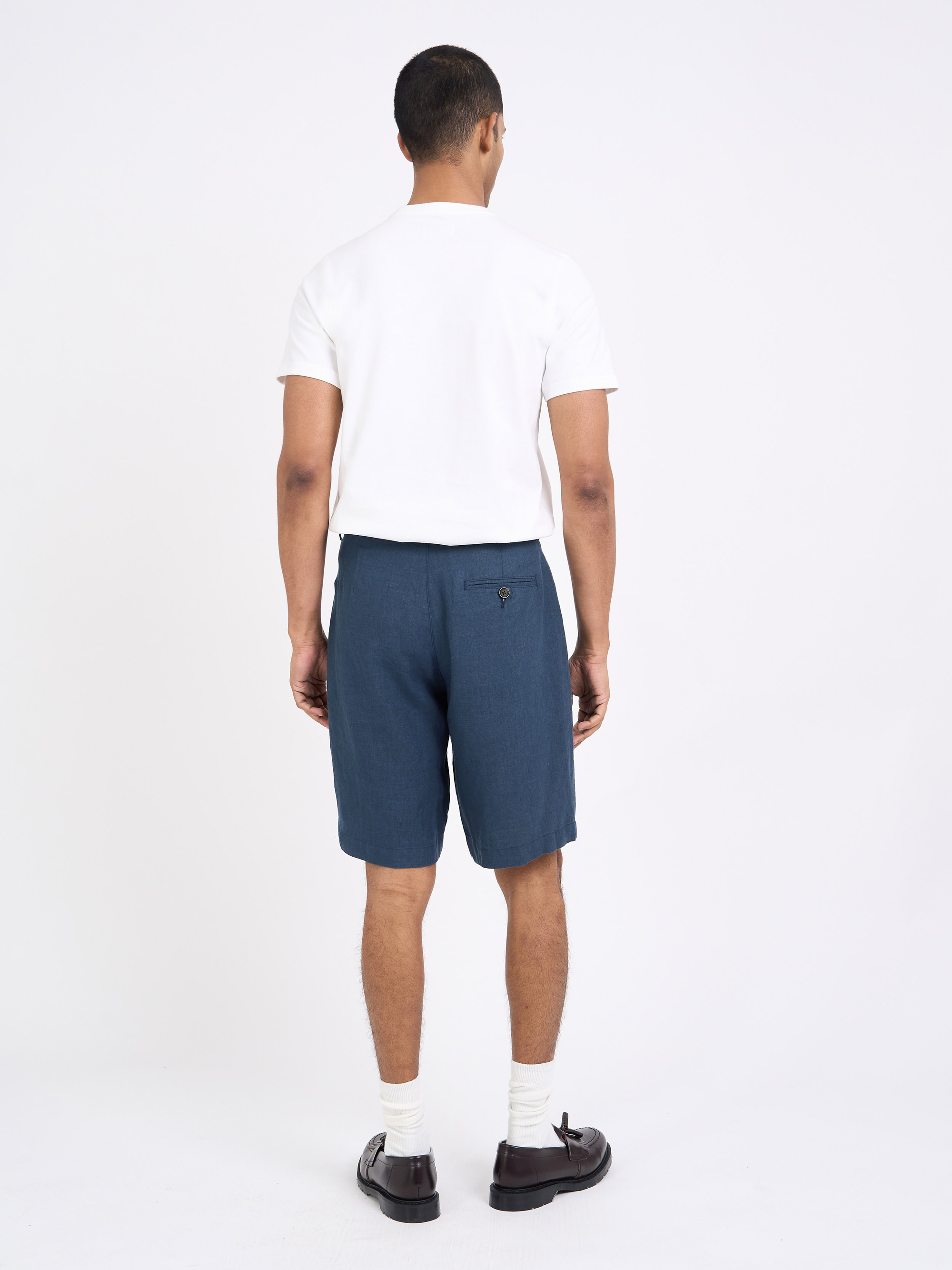 Pleated Shorts Coney Navy