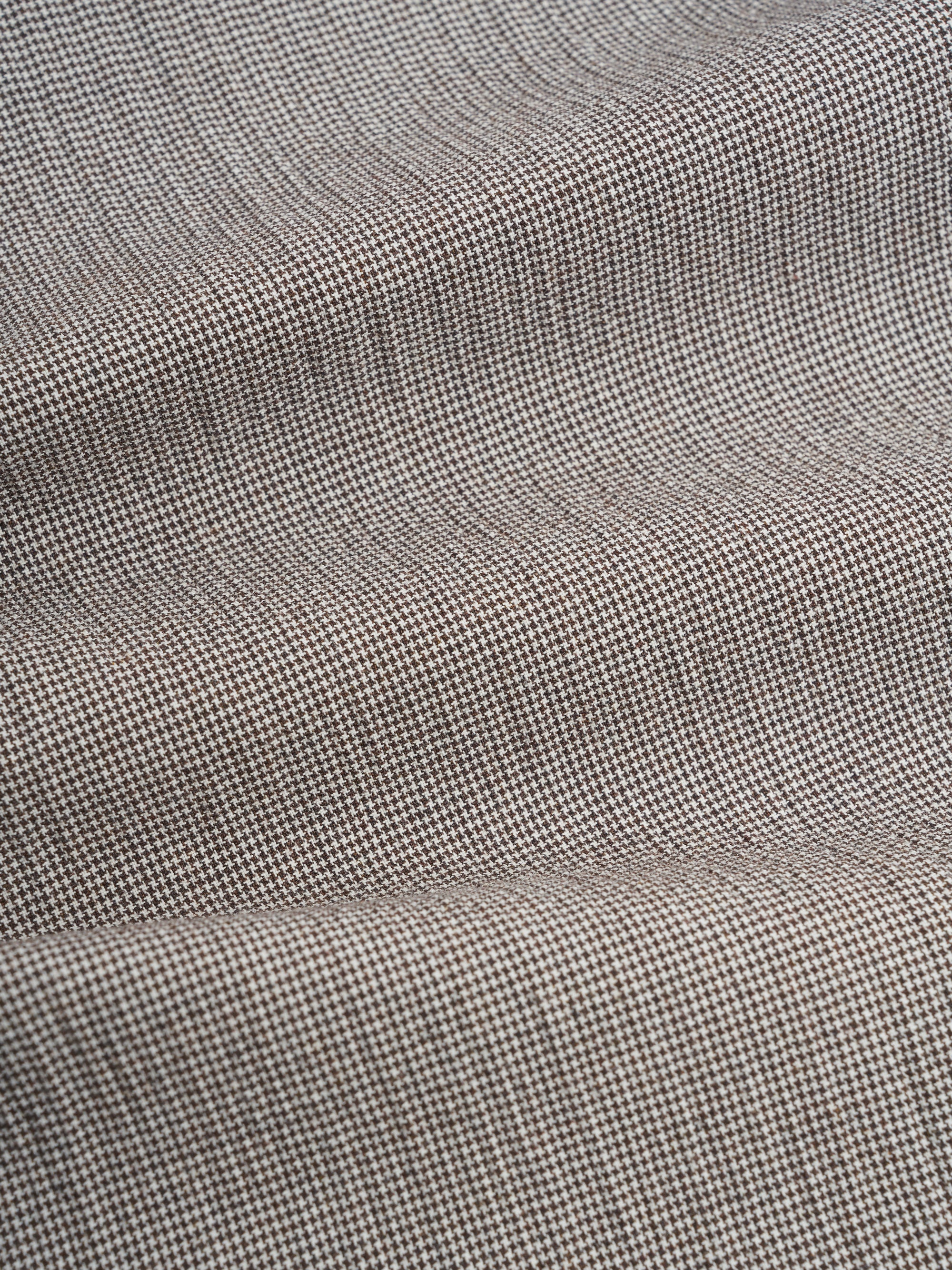 Morton Pleated Trousers Jensen Brown/White