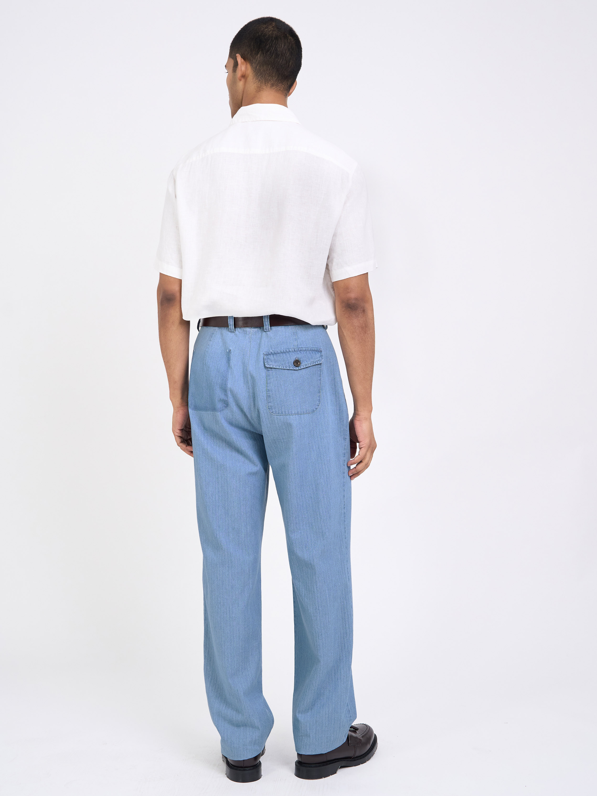 Morton Pleated Trousers Marden Indigo