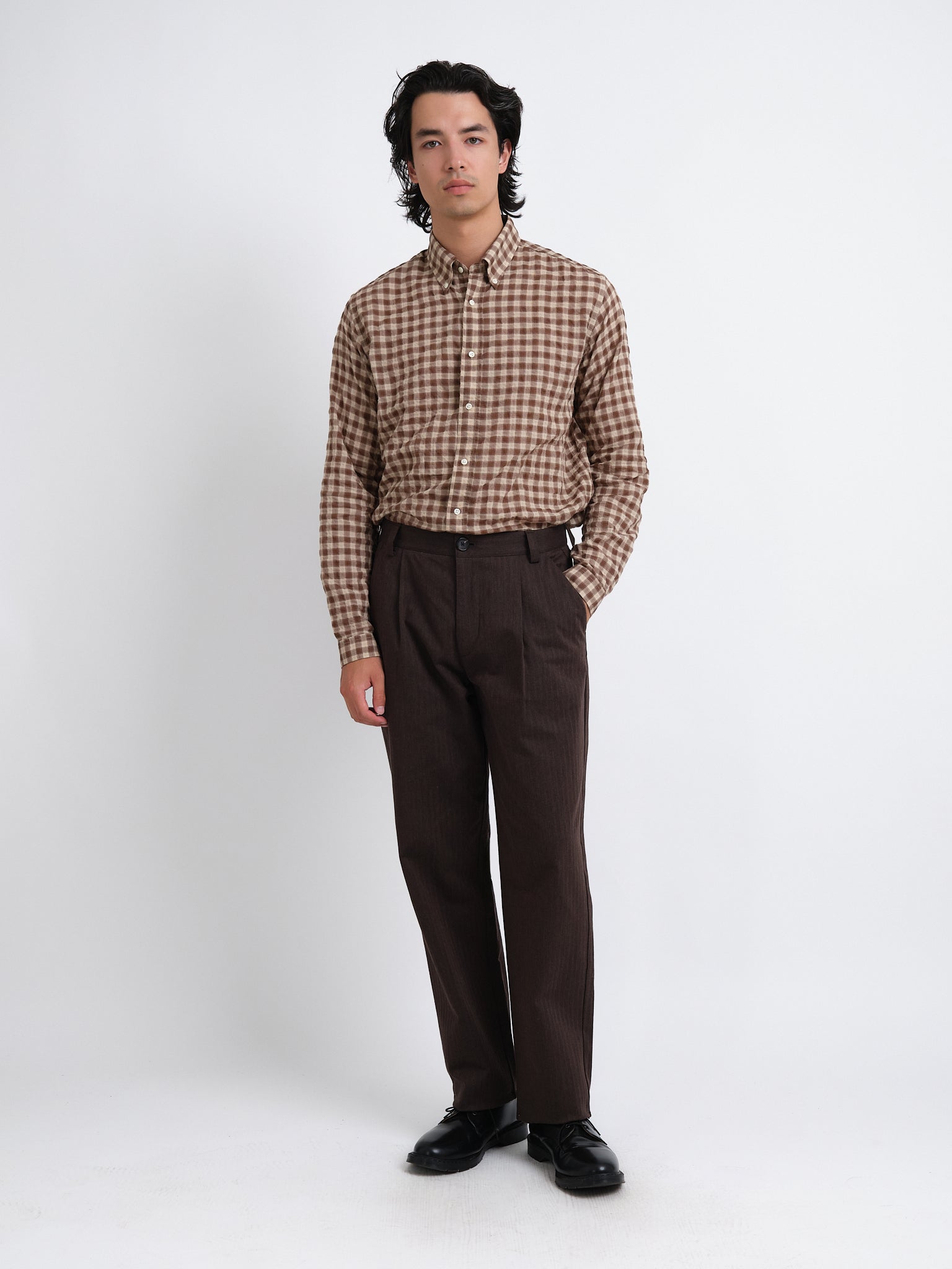 Morton Pleated Trousers Oscar Brown
