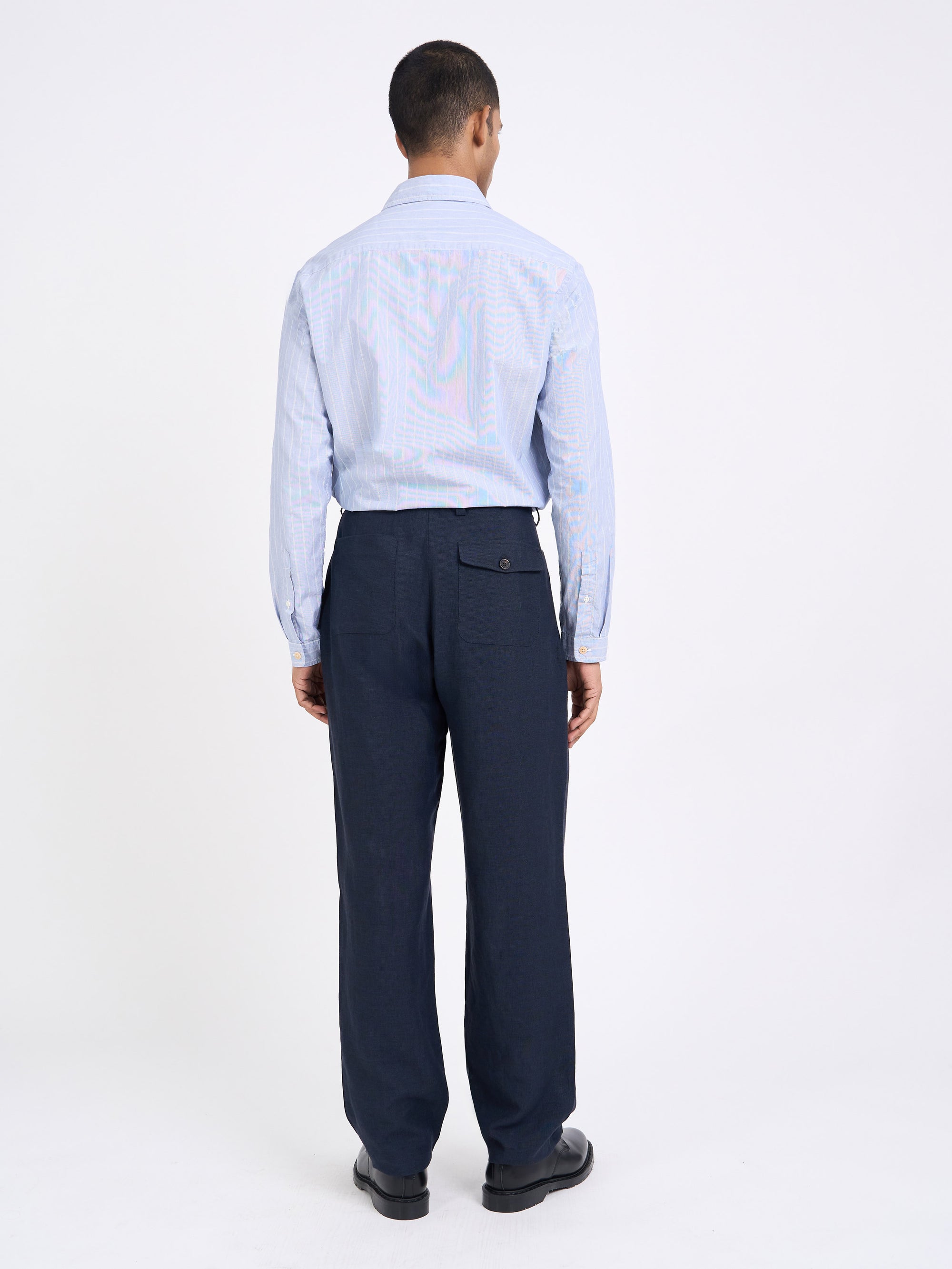 Morton Pleated Trousers Silman Navy