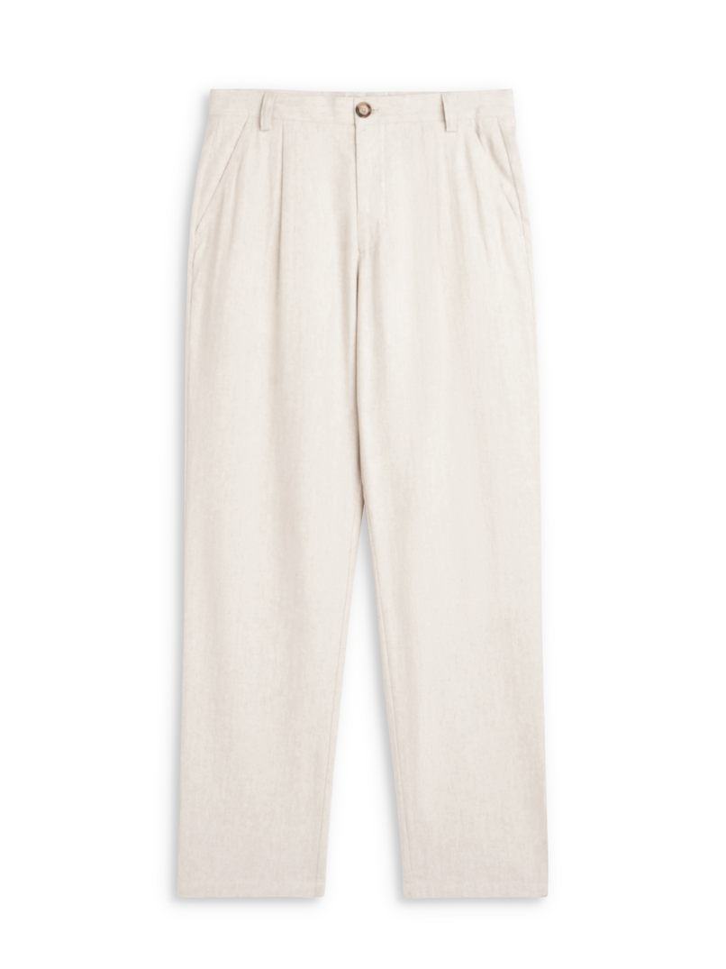 Morton Pleated Trousers Tillman Cream