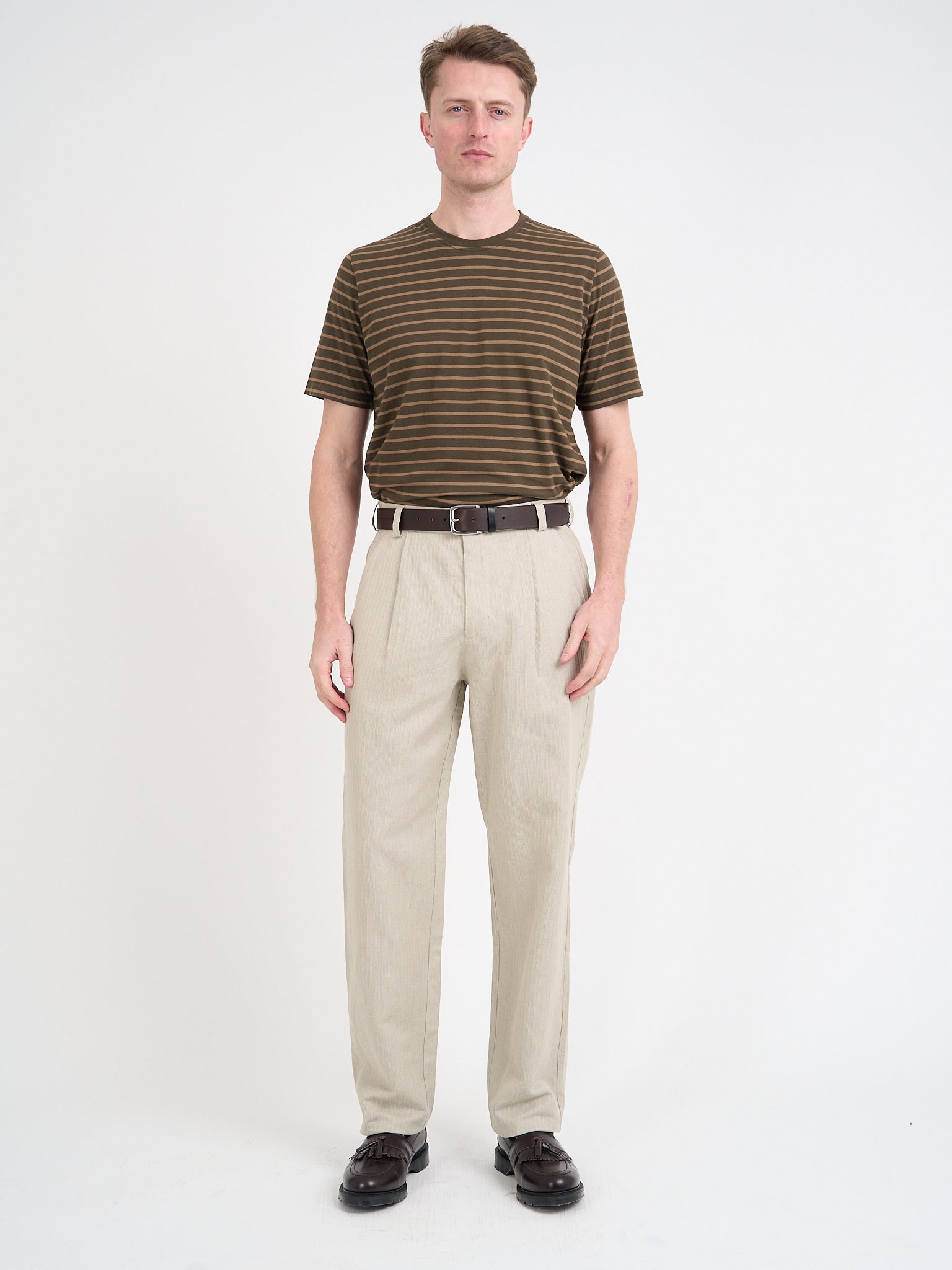 Morton Pleated Trousers Wilkes Sand