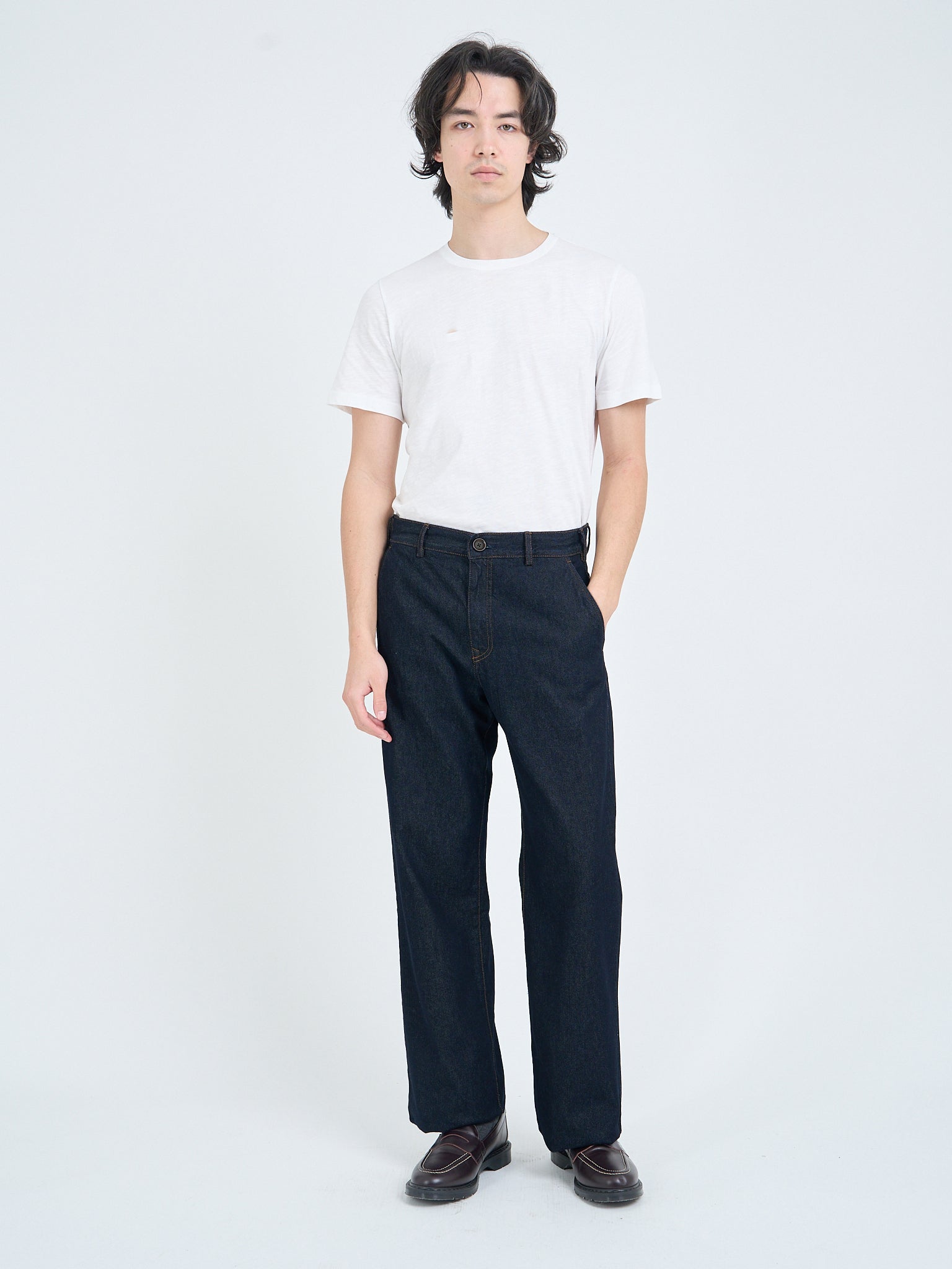 Utility Straight Leg Trousers Westall Denim Indigo