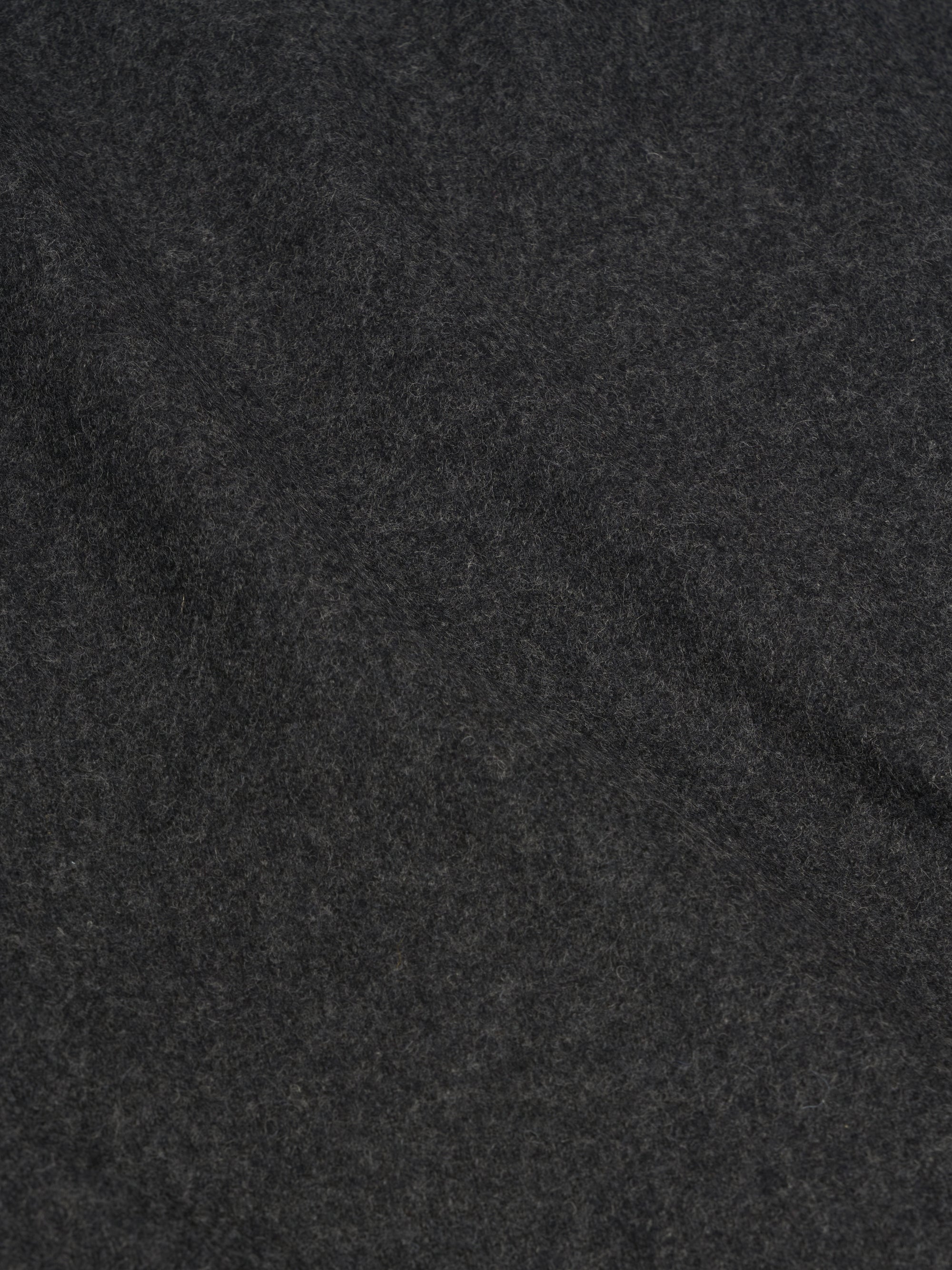 Detailed material shot of Oliver Spencer Men's Charcoal Grey Wool Single-Breasted Jacket 