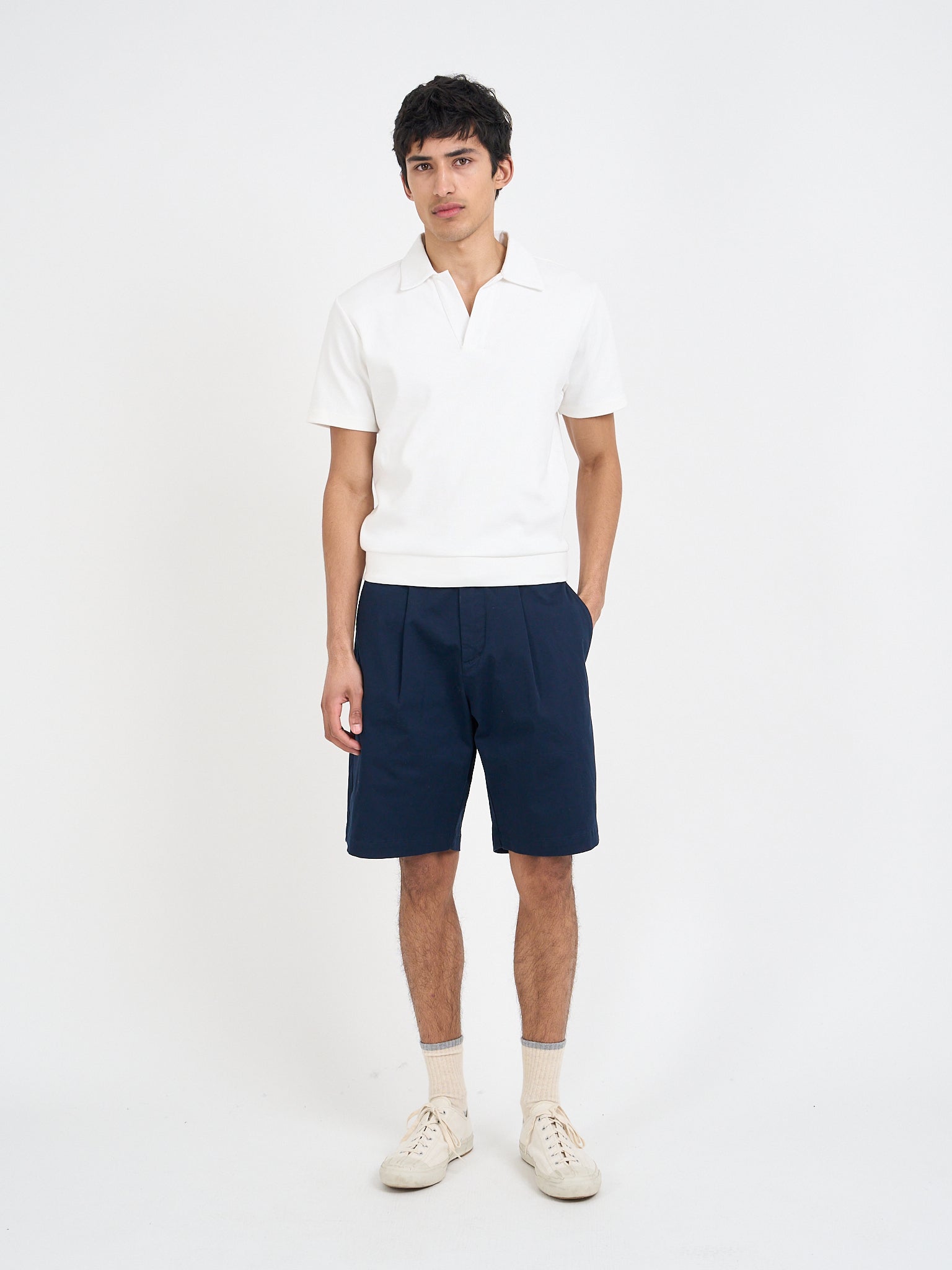 Pleated Shorts Tomlin Navy