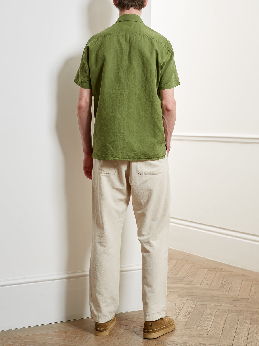 Hawaiian Short Sleeve Shirt Linton Mint Green