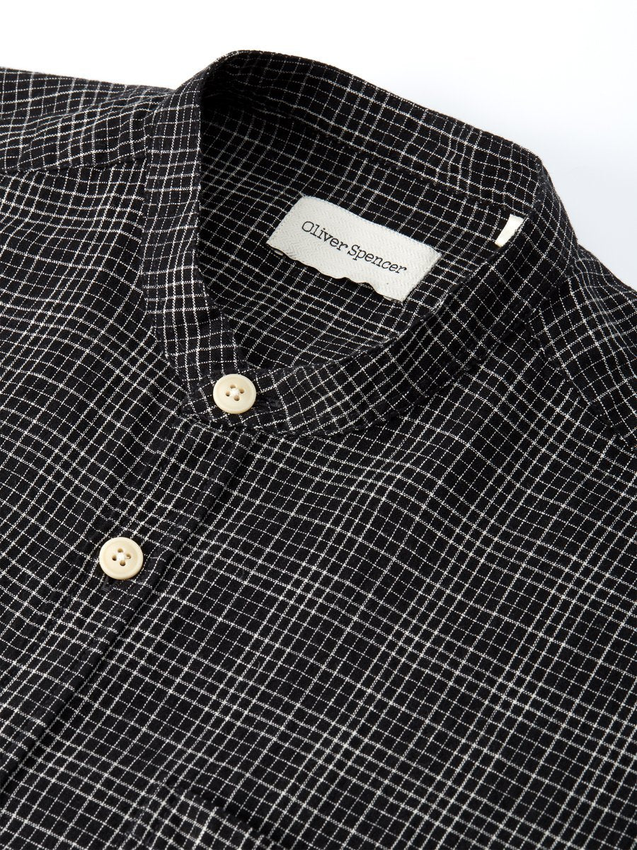 Short Sleeve Grandad Shirt Fritton Black